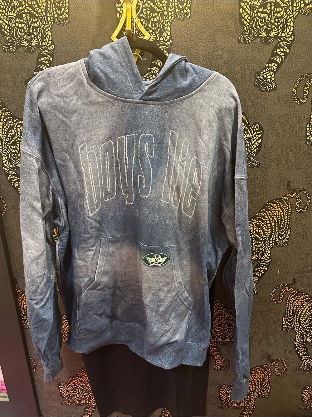 Boys Lie Washed Blue Zip-Up Hoodie